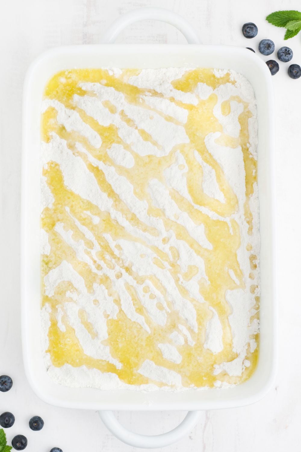 cake with butter drizzled over the top