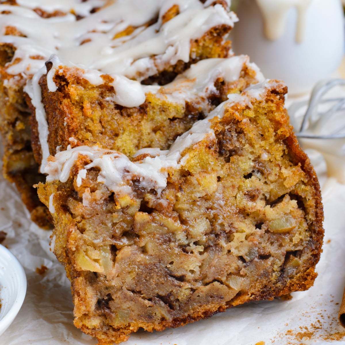 Amish Apple Fritter Bread (Moist & Easy Cake Loaf)