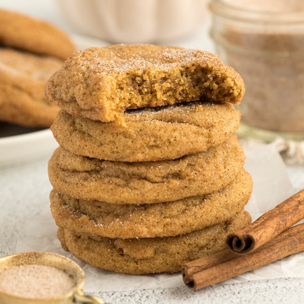 Pumpkin Snickerdoodles (Soft & Chewy Pumpkin Cookies Rolled in Cinnamon Sugar)