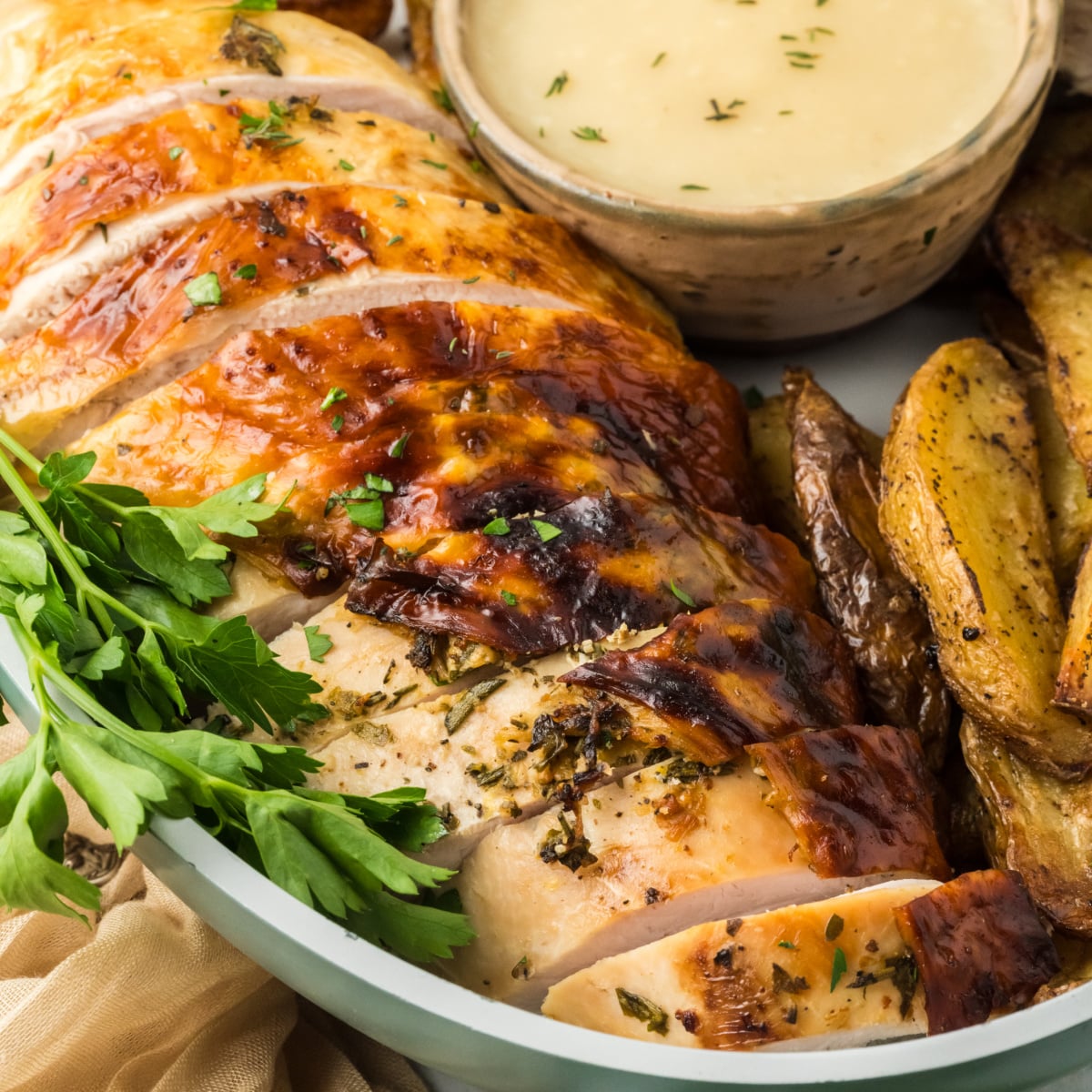 Juicy Roasted Turkey Breast with Potatoes