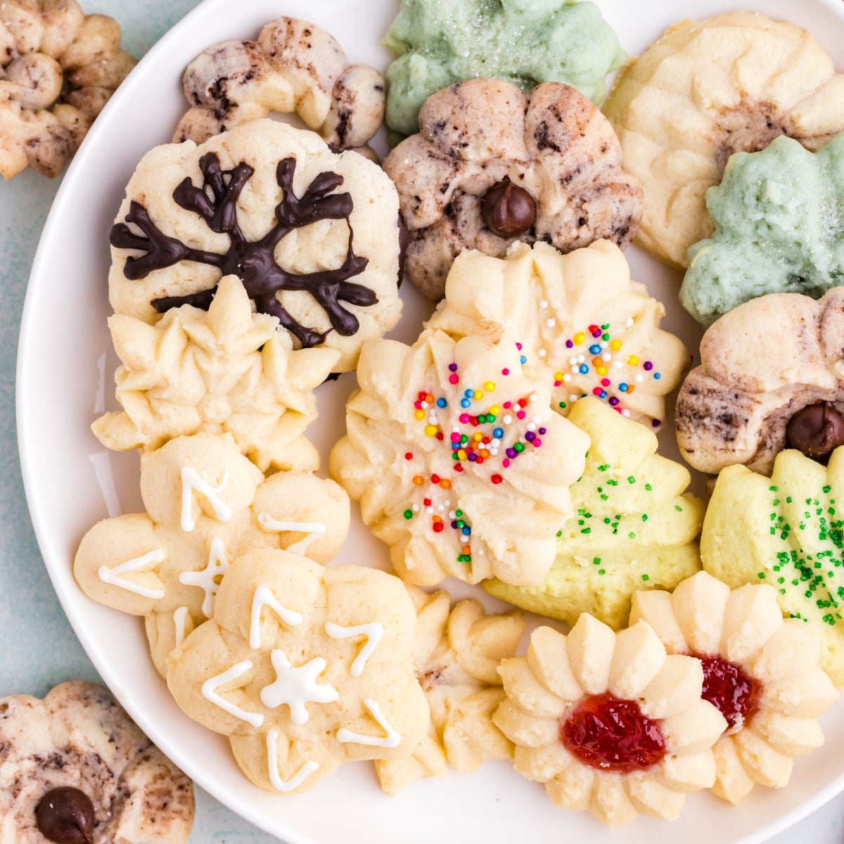 Spritz Christmas Cookies (Buttery Pressed Cookie Recipe)
