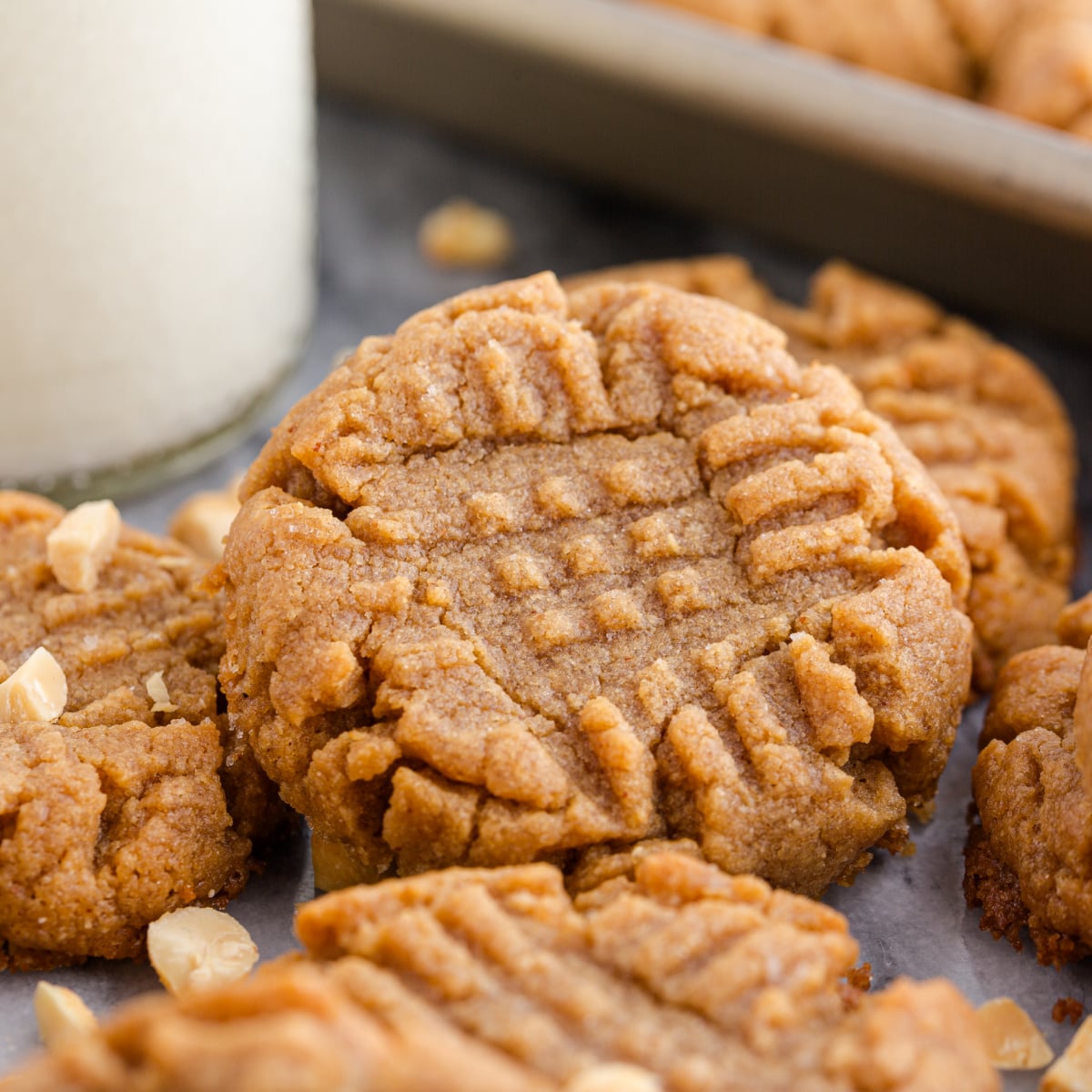 Four Ingredient Peanut Butter Cookies (Easy No-Flour Cookie Recipe)
