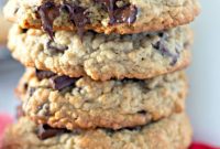 Chewy Jumbo Chocolate Chunk Oat Cookies