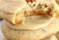 Double Brown Sugar Pecan Cookies, Frosted