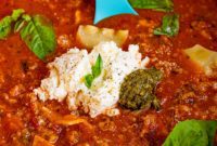 Hearty Lasagna Noodle Soup
