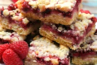 Homemade Raspberry Crumble Bars