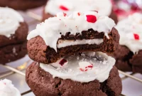 Molten Peppermint Patty Chocolate Cookies