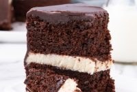 Chocolate Fudge Cream-Filled Cake