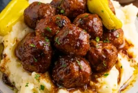 5 Ingredient Crockpot Mississippi Meatballs