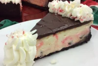 Delightful White Chocolate Candy Cane Cheesecake