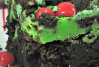 Festive Grinch Brownies