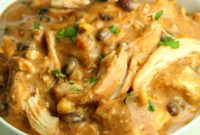 Creamy Slow Cooker Chicken Chili with Cream Cheese