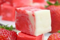 No Bake Strawberry Swirl Fudge