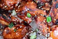 Sticky Teriyaki Slow Cooker Chicken Wings