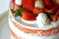 Strawberry Creamsicle Cake with Whipped Cream Frosting