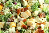 Rich and Flavorful Low Carb Broccoli Cauliflower Salad