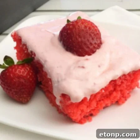 Strawberry Jello Cake with Strawberry Buttercream Frosting