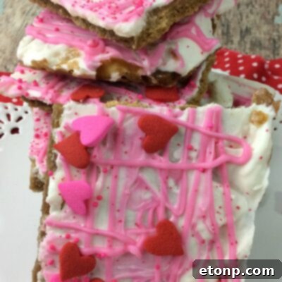 Finished Valentine's Day Crack, ready to be broken into pieces.
