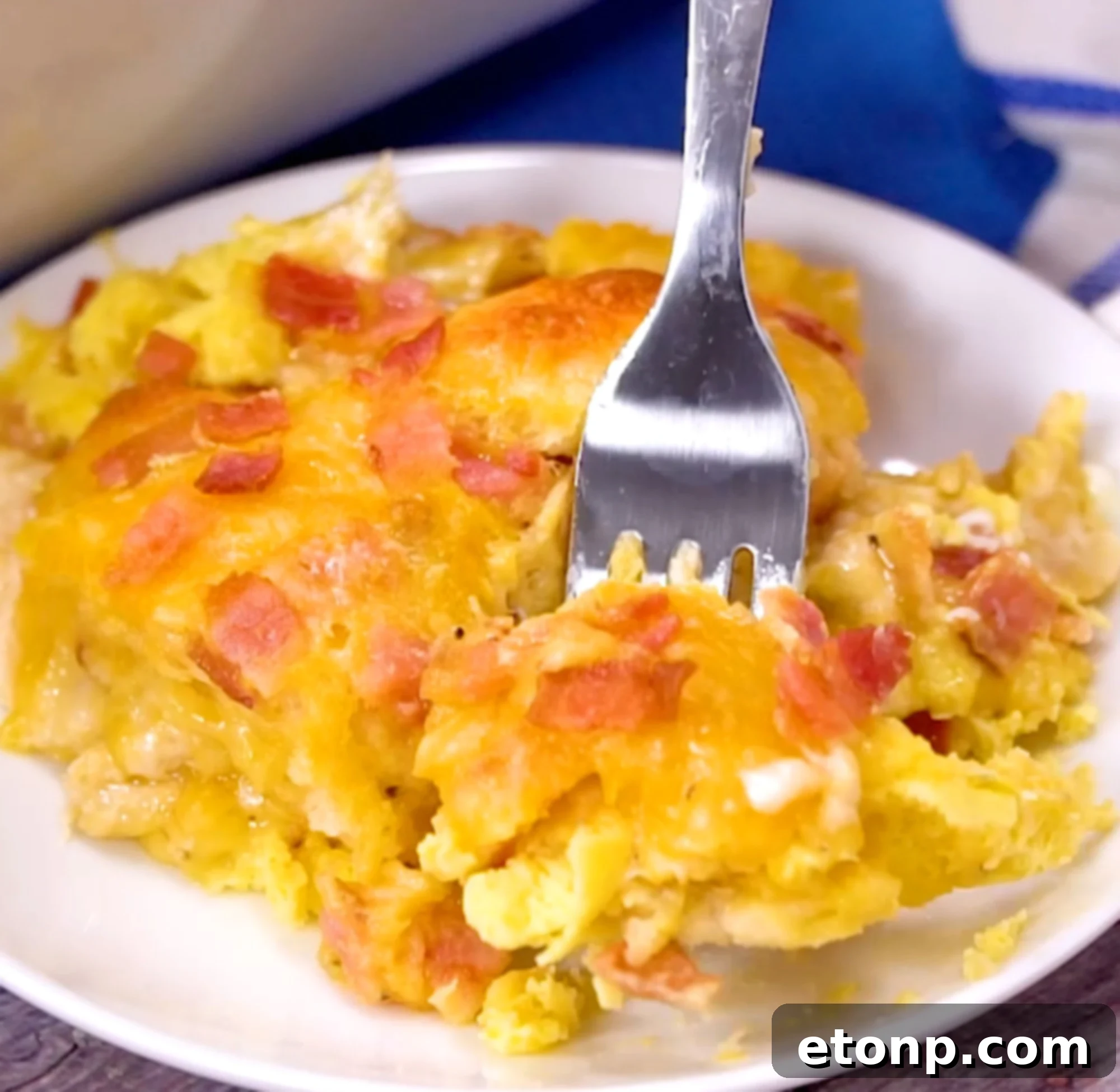 Perfect Sunday Bacon, Egg, and Cheese Biscuit Bake 2 Delicious Morning Bacon, Egg & Cheese Biscuit Bake ready to serve