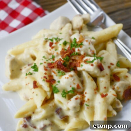 Instant Pot Crack Chicken Pasta with bacon and ranch