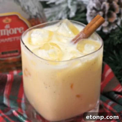 Amaretto Nog Delight 6 Eggnog Amaretto Cocktail recipe image