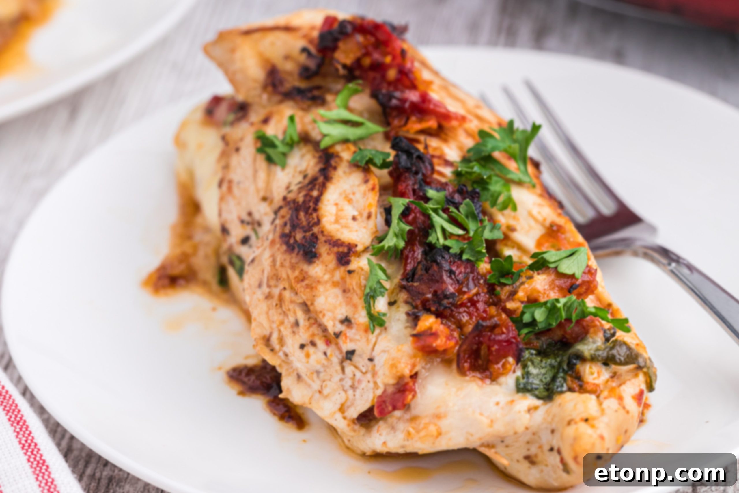 Stuffed chicken breasts with feta