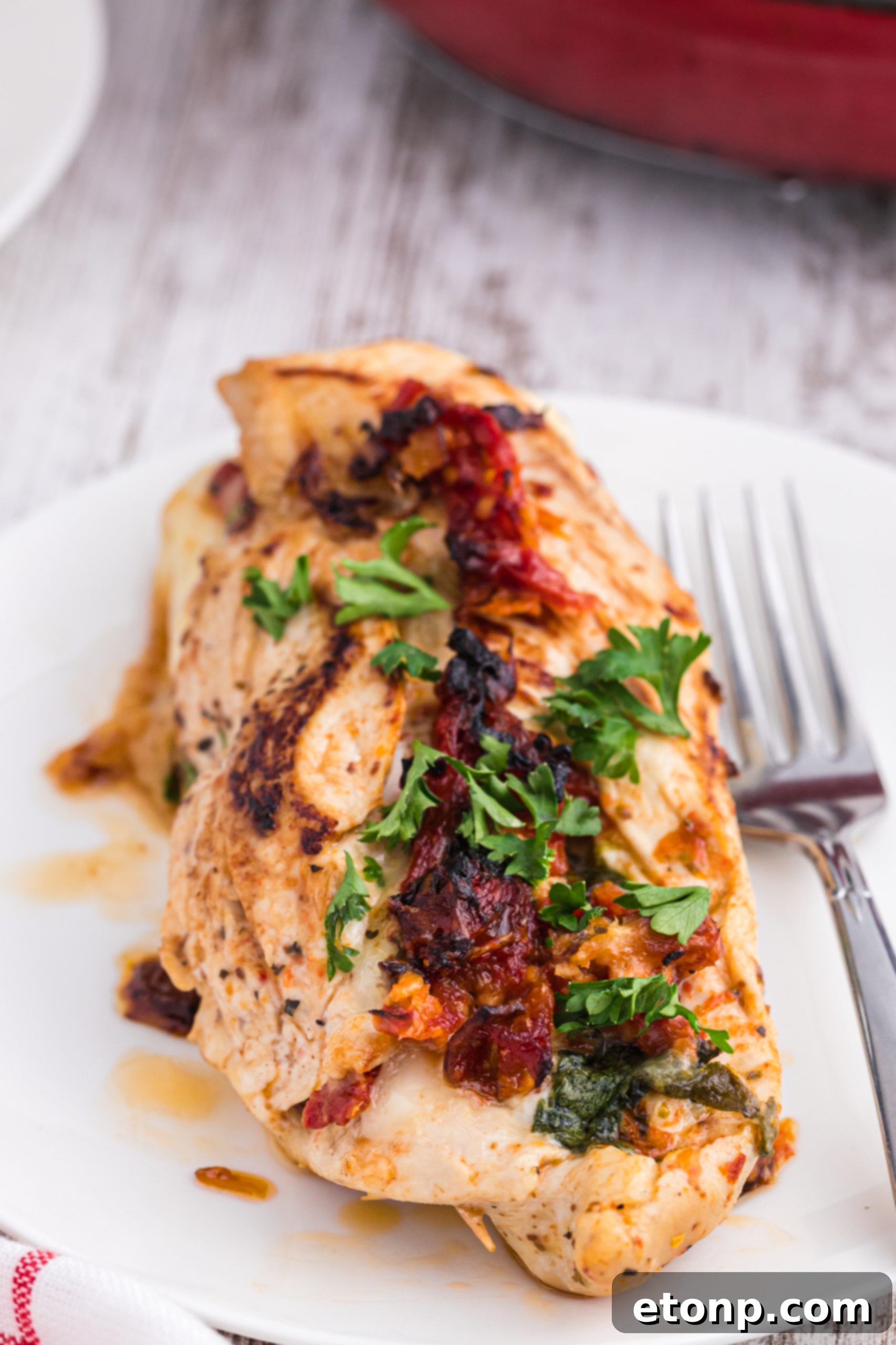 Stuffed Chicken Breast with a side of pasta