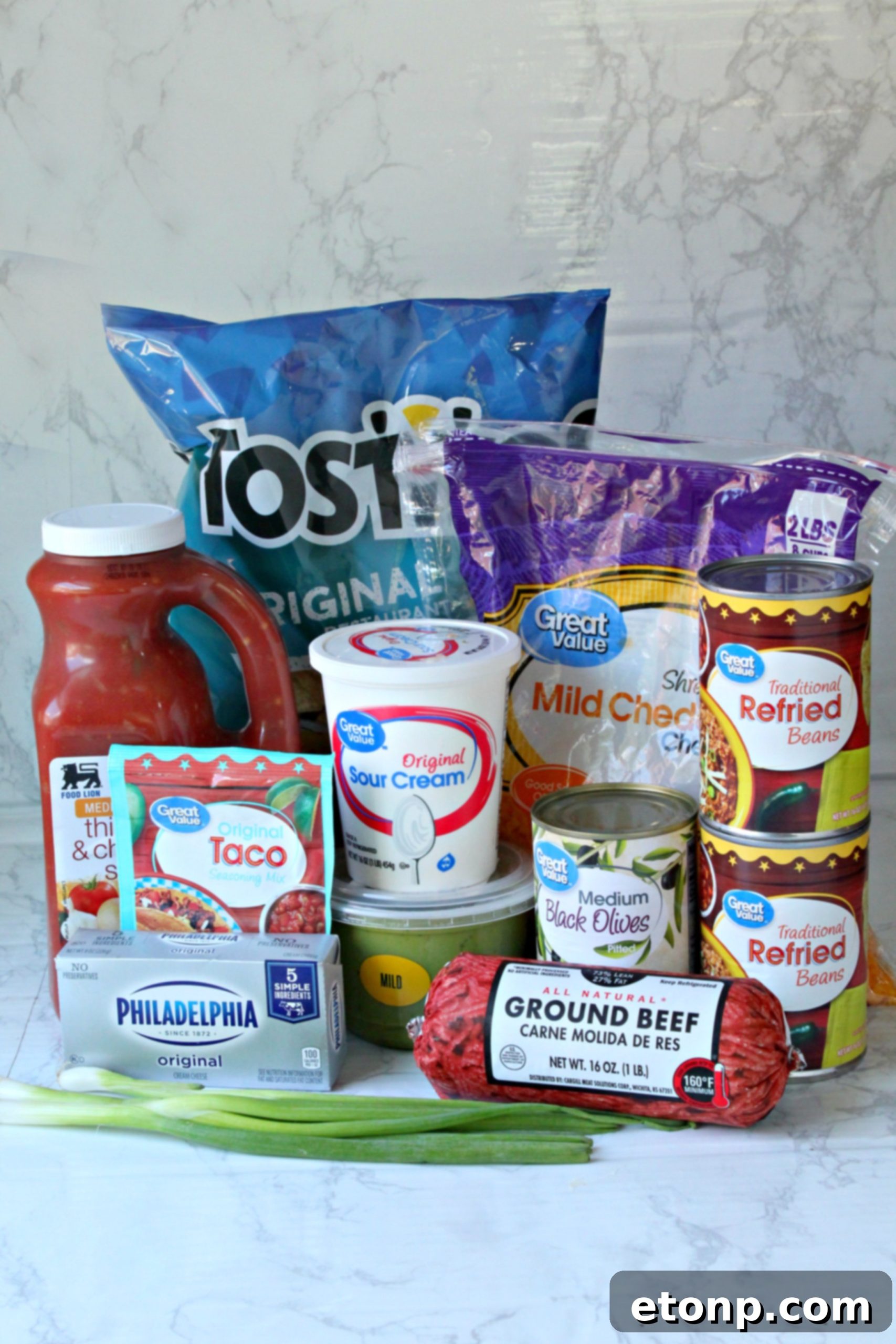 7 layer taco dip ingredient photo