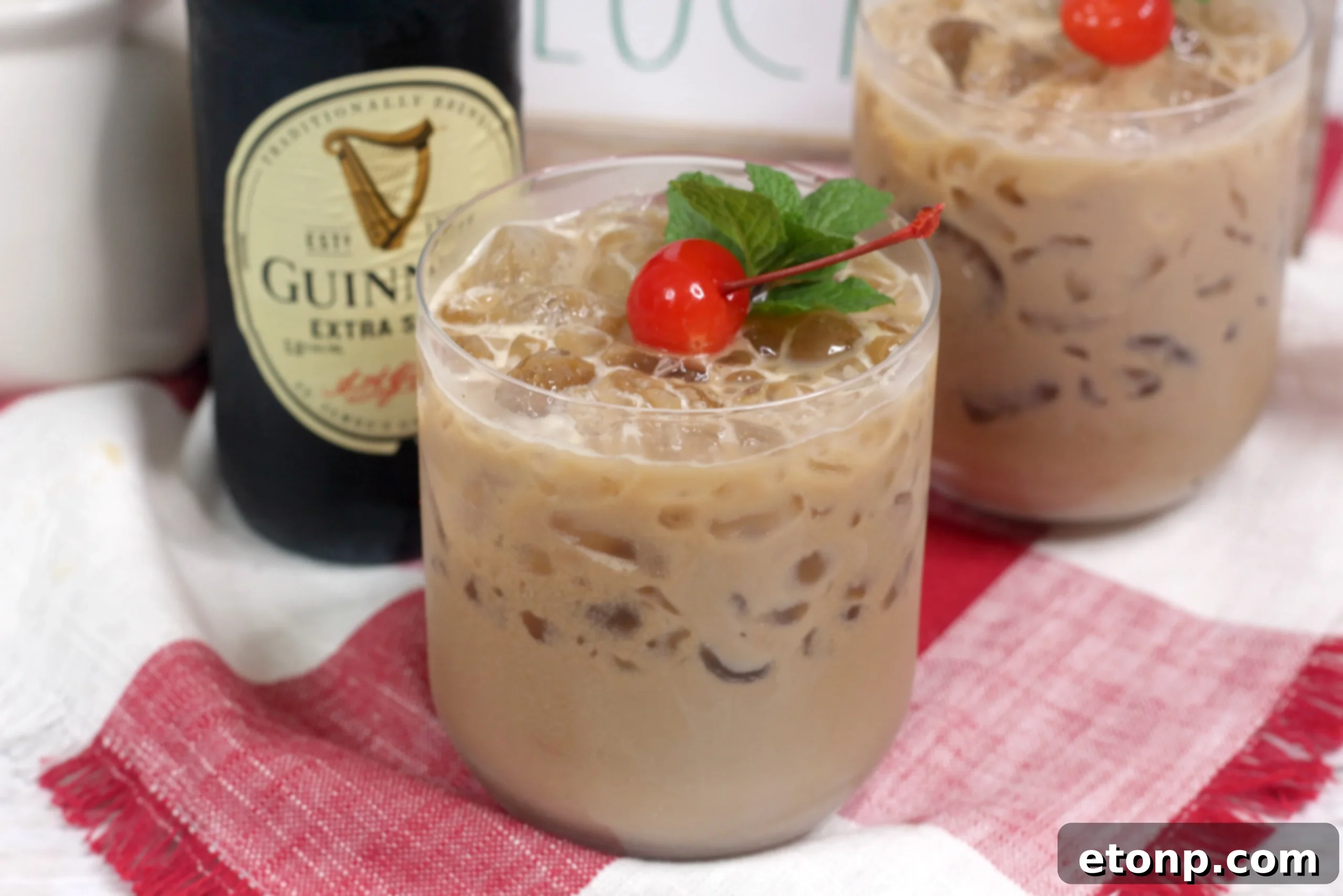 A Bar Shaker filled with Baileys Irish Cream McGregor Cocktail ingredients, symbolizing the easy preparation process.