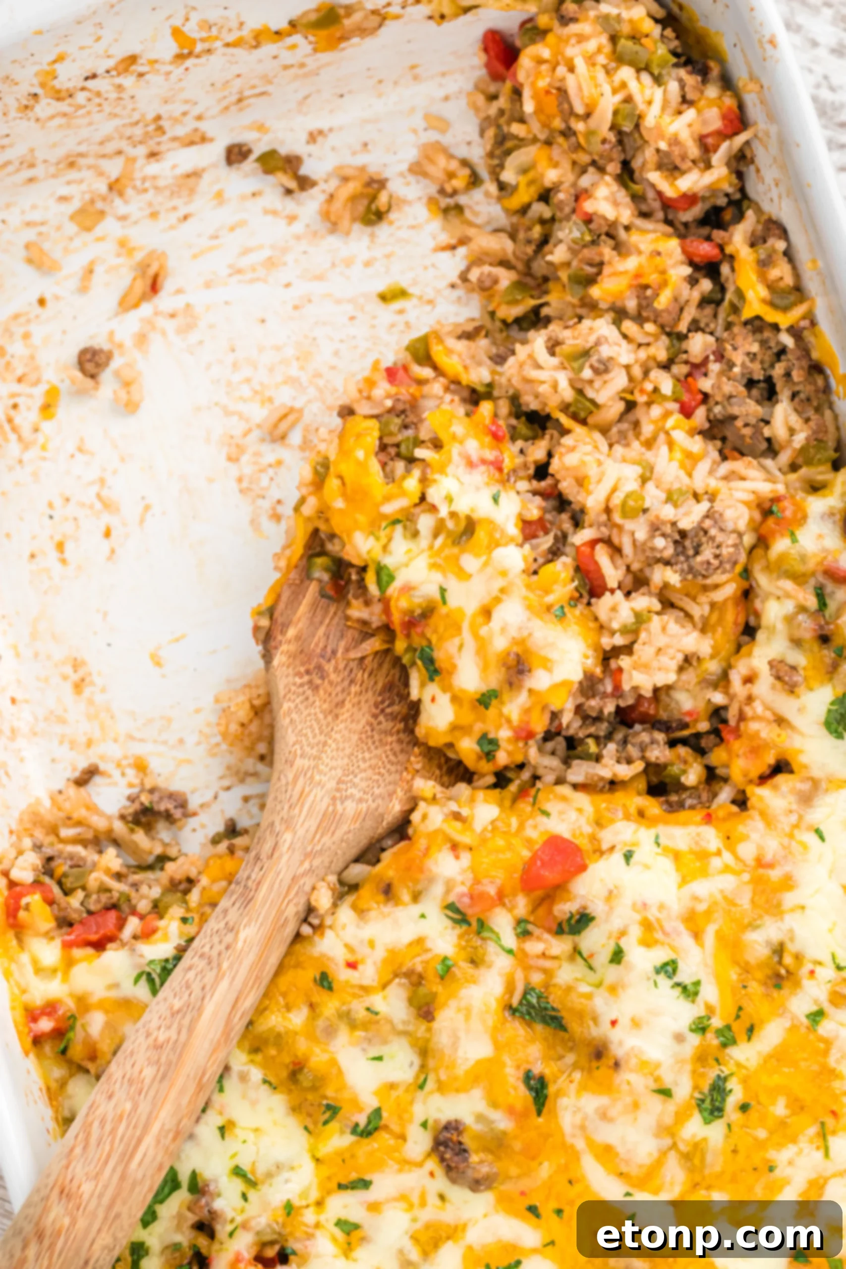 Fresh ingredients for Stuffed Bell Pepper Casserole including peppers and beef
