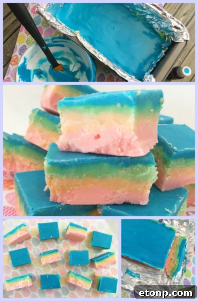 Pink and purple Unicorn Fudge illustration prompting social sharing