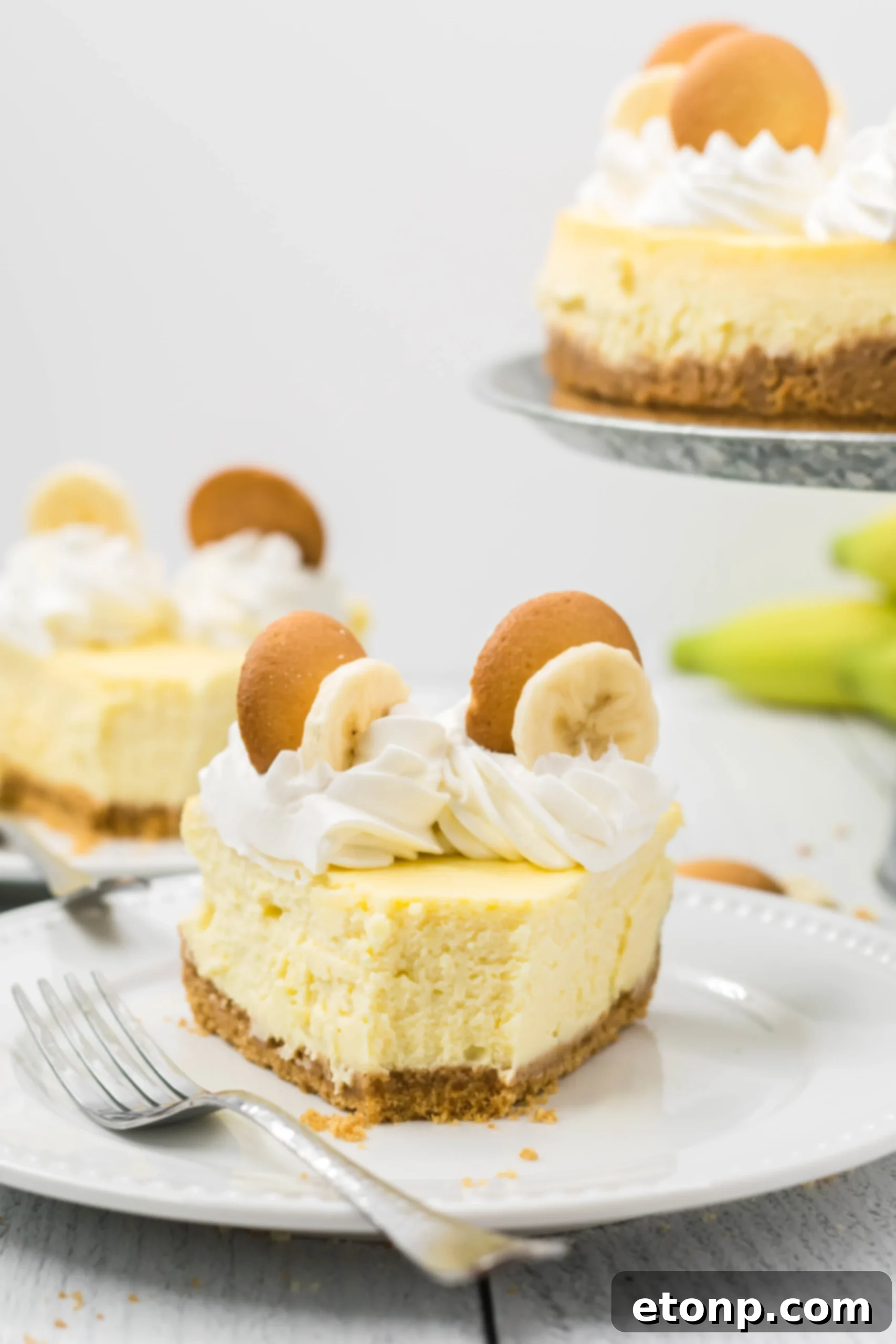 Close up of banana pudding layers