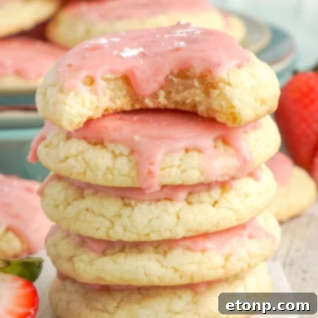 Strawberry Glazed Sugar Cookies