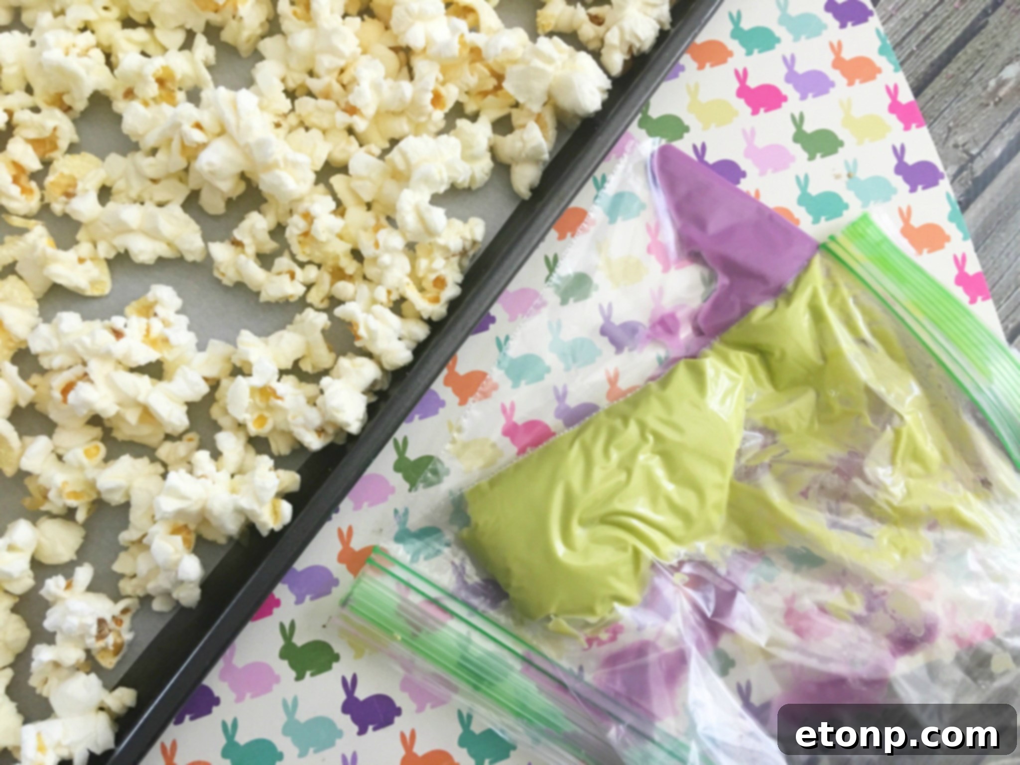 Bunny Bait adapted for Christmas with festive red and green colors and holiday sprinkles