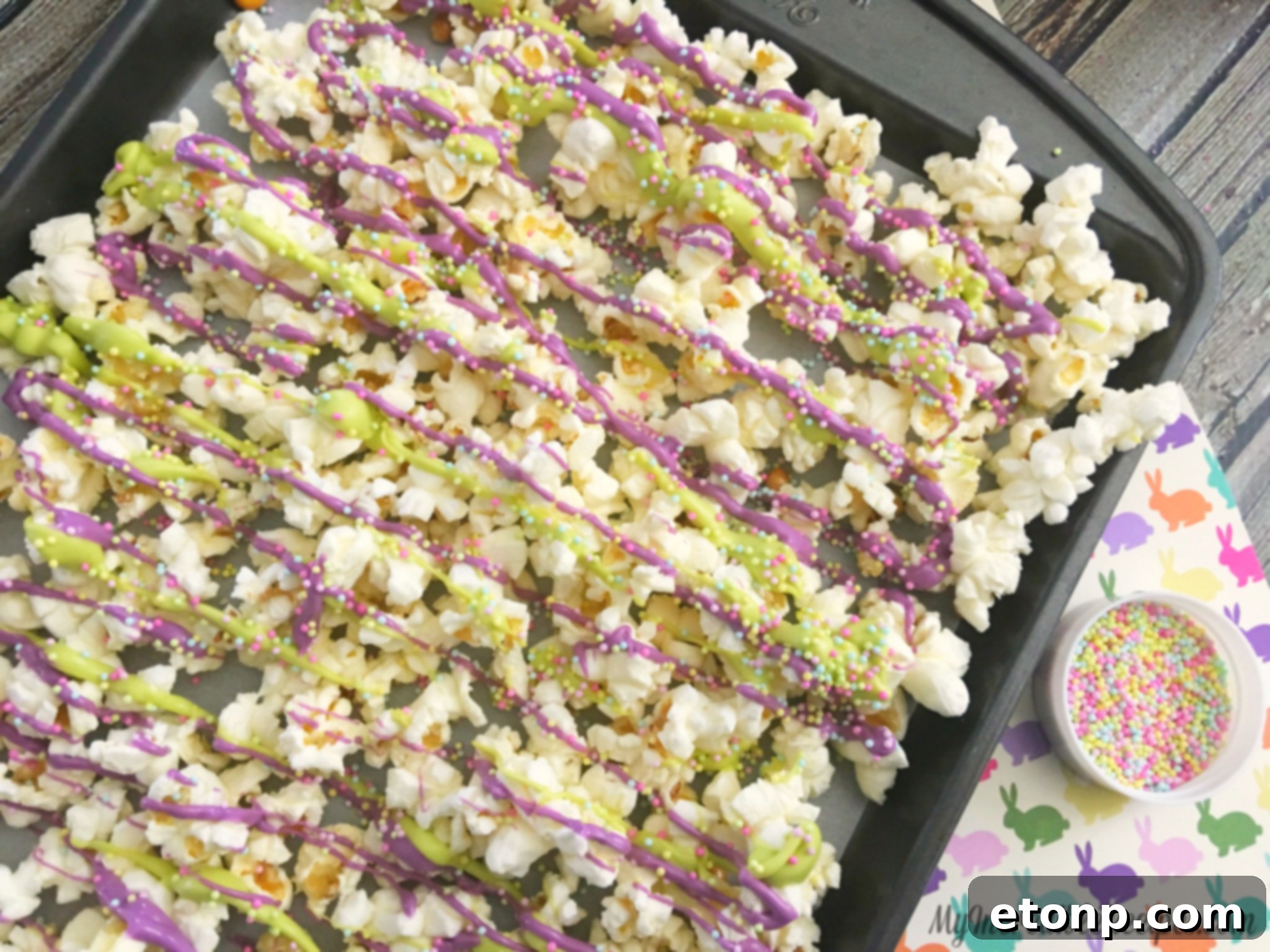 Child-friendly Bunny Bait, showing easy preparation steps with colorful chocolate and candies