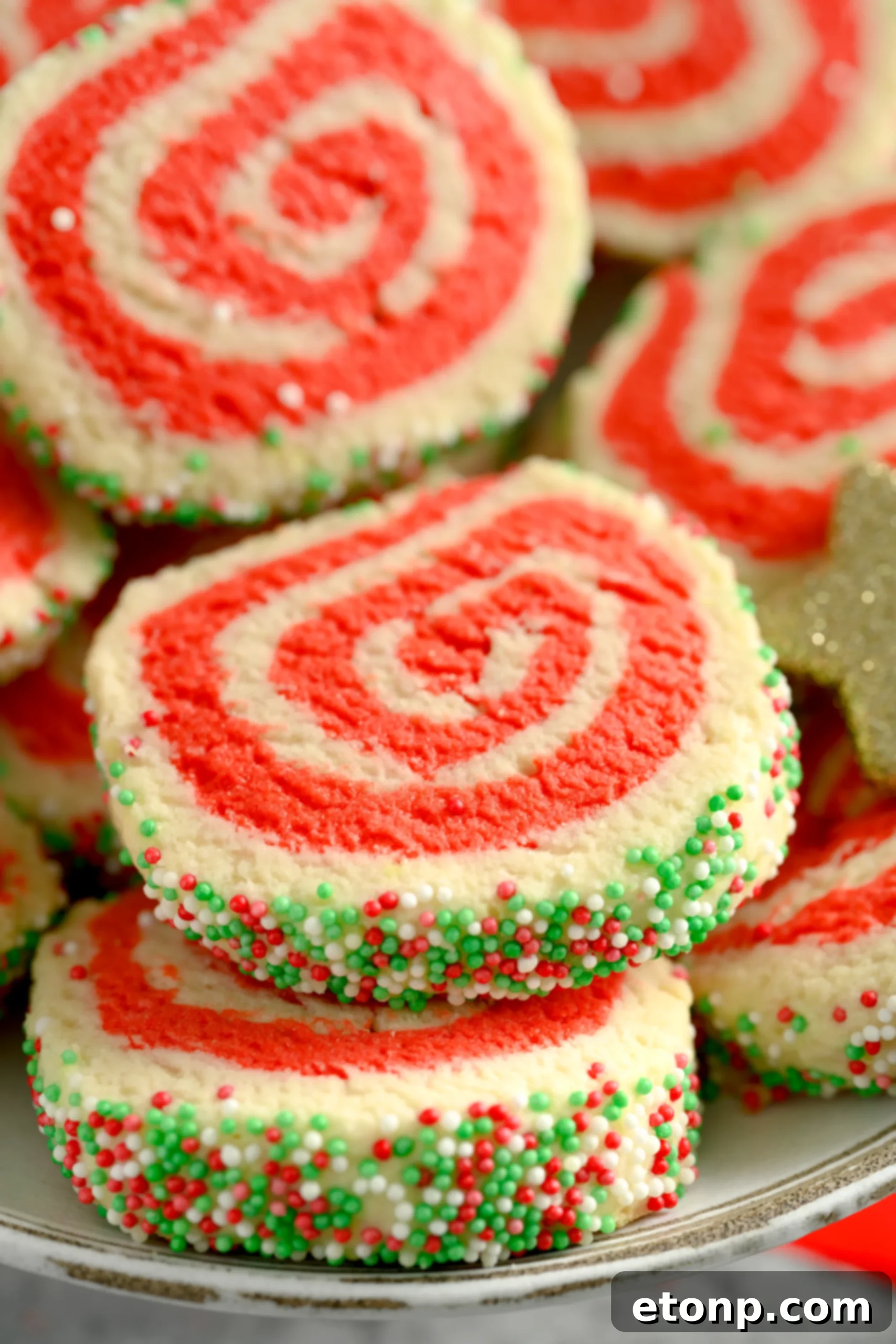 Yuletide Swirl Delights 9 Various sprinkles for holiday cookies