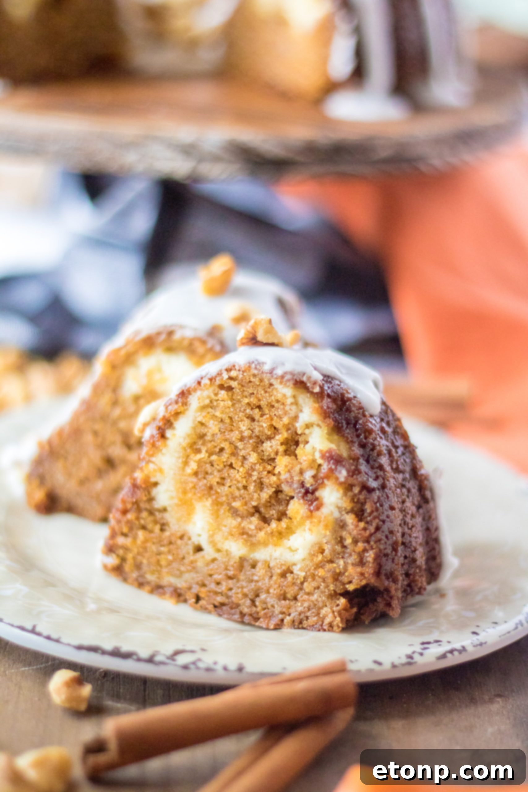 Carrot Cake with a Cheesecake Heart 11 Cooling Cheesecake Stuffed Carrot Cake on a wire rack