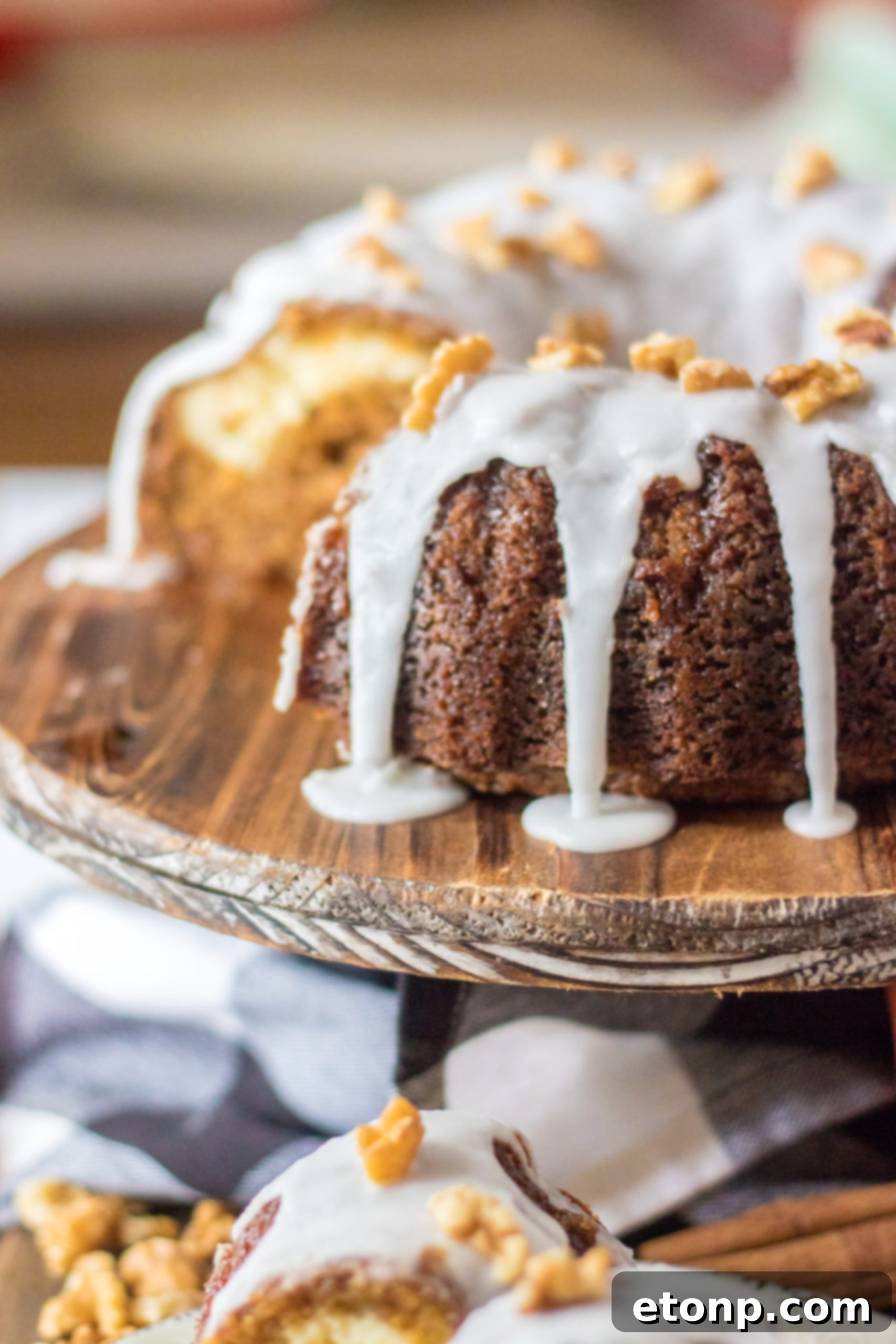 Carrot Cake with a Cheesecake Heart 6 Cheesecake Stuffed Carrot Cake bundt form