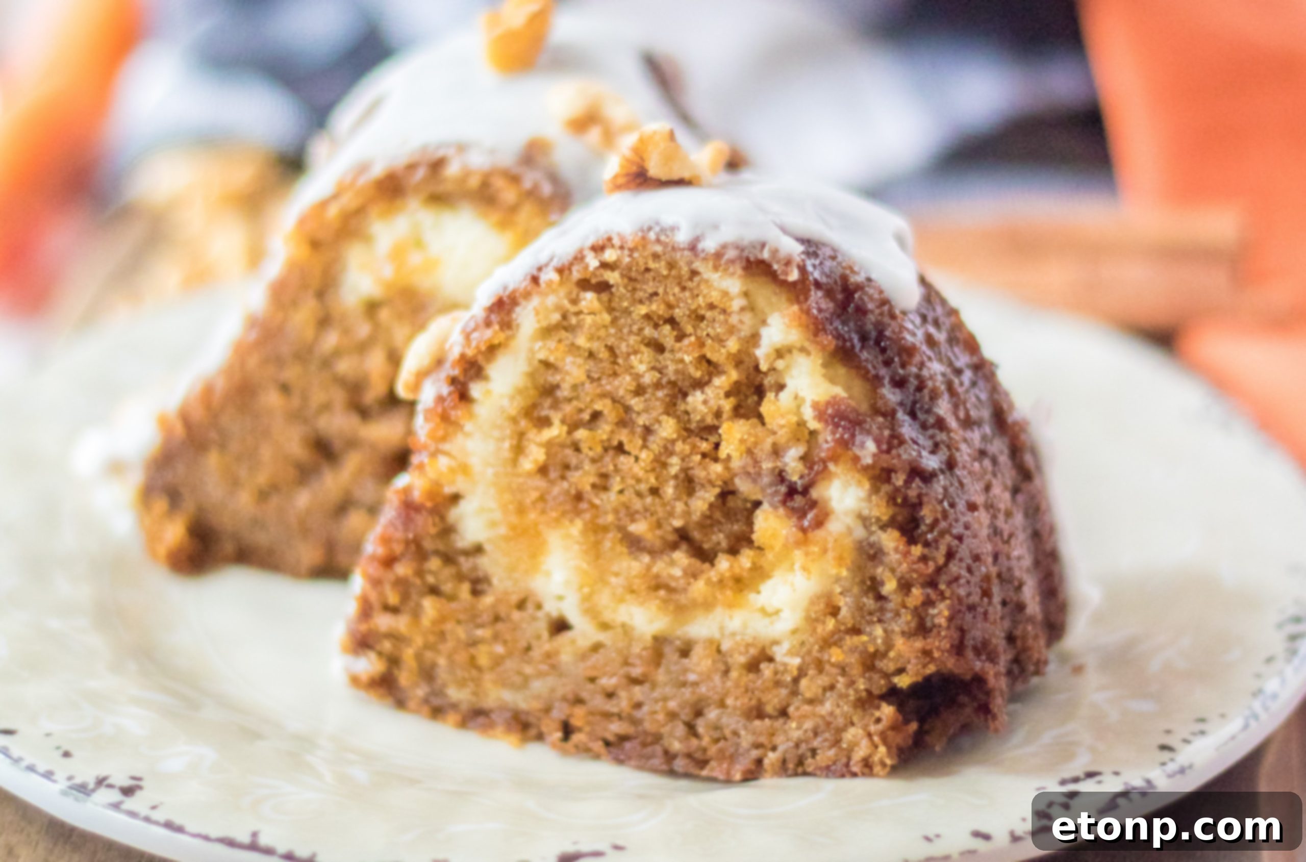 Carrot Cake with a Cheesecake Heart 10 Cheesecake Stuffed Carrot Cake cut