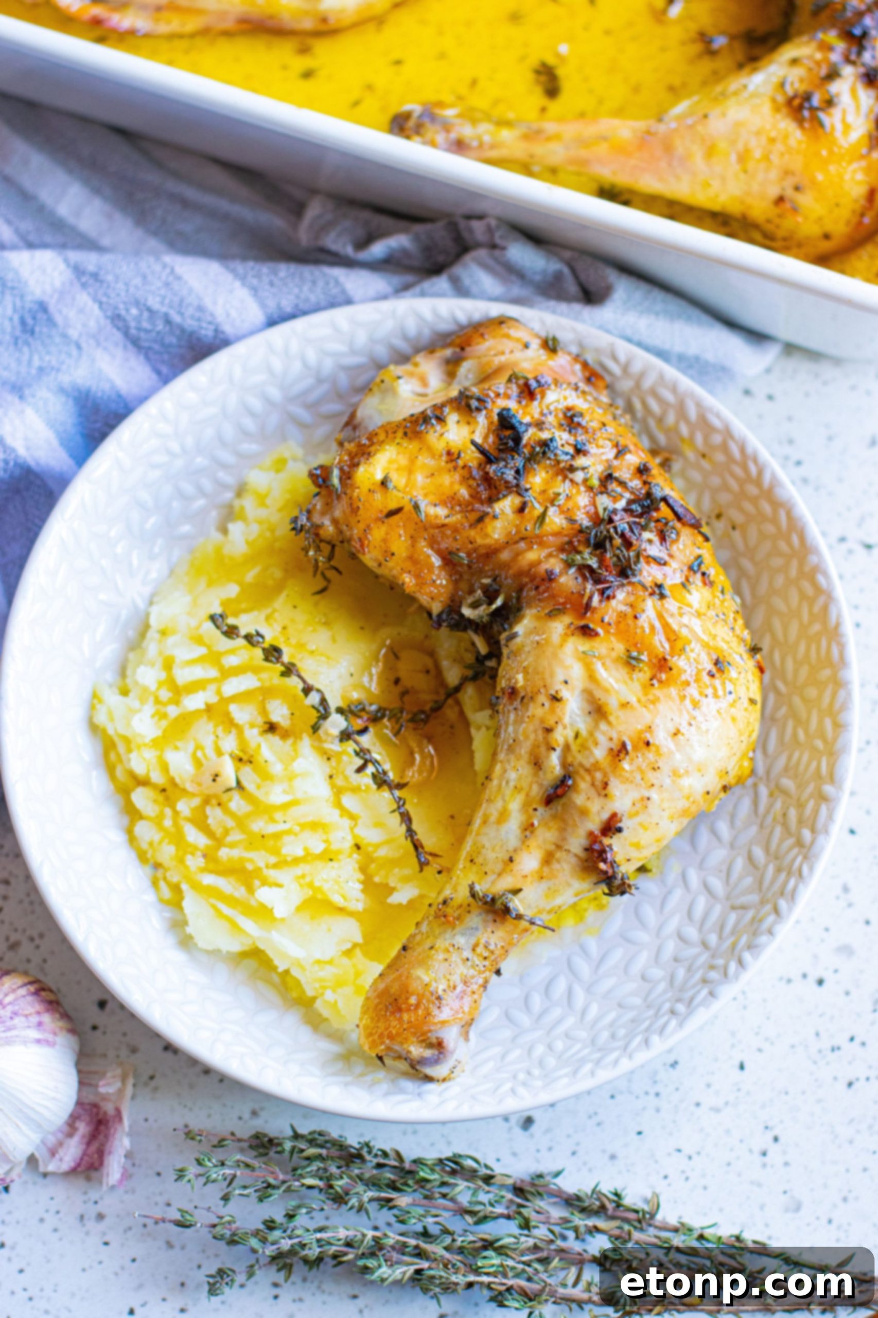 Golden Garlic Butter Roasted Chicken 9 Garlic Butter Baked Chicken with rosemary