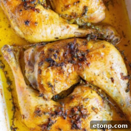 Golden Garlic Butter Roasted Chicken 10 Garlic Butter Baked Chicken with herbs