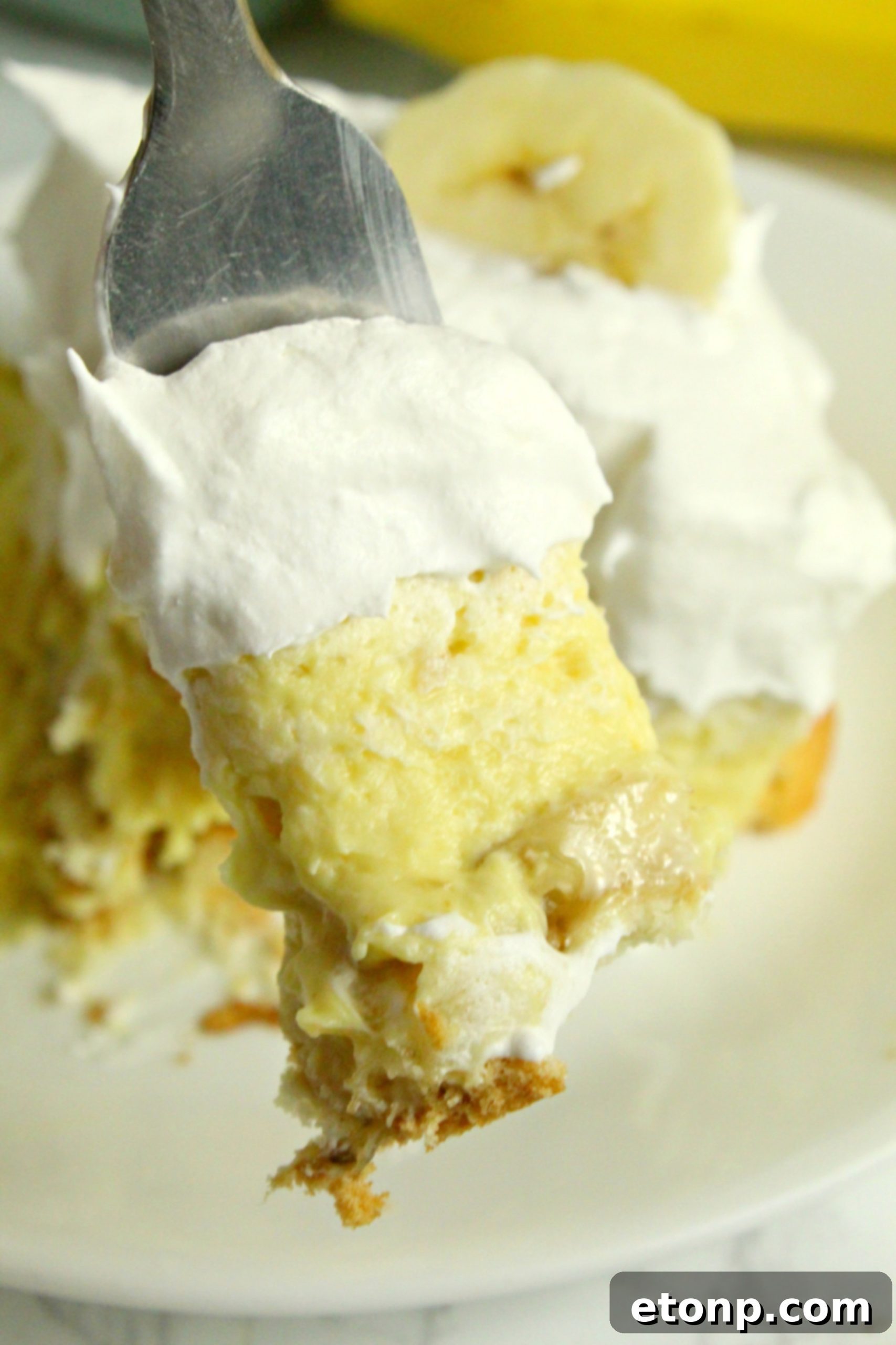 Frozen banana pudding in a freezer-safe container