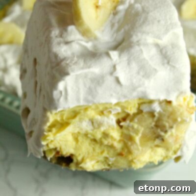 Easy Banana Pudding with vanilla wafers and fresh bananas