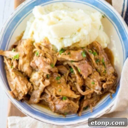 Slow Cooker 3 Packet Pork Roast - final dish