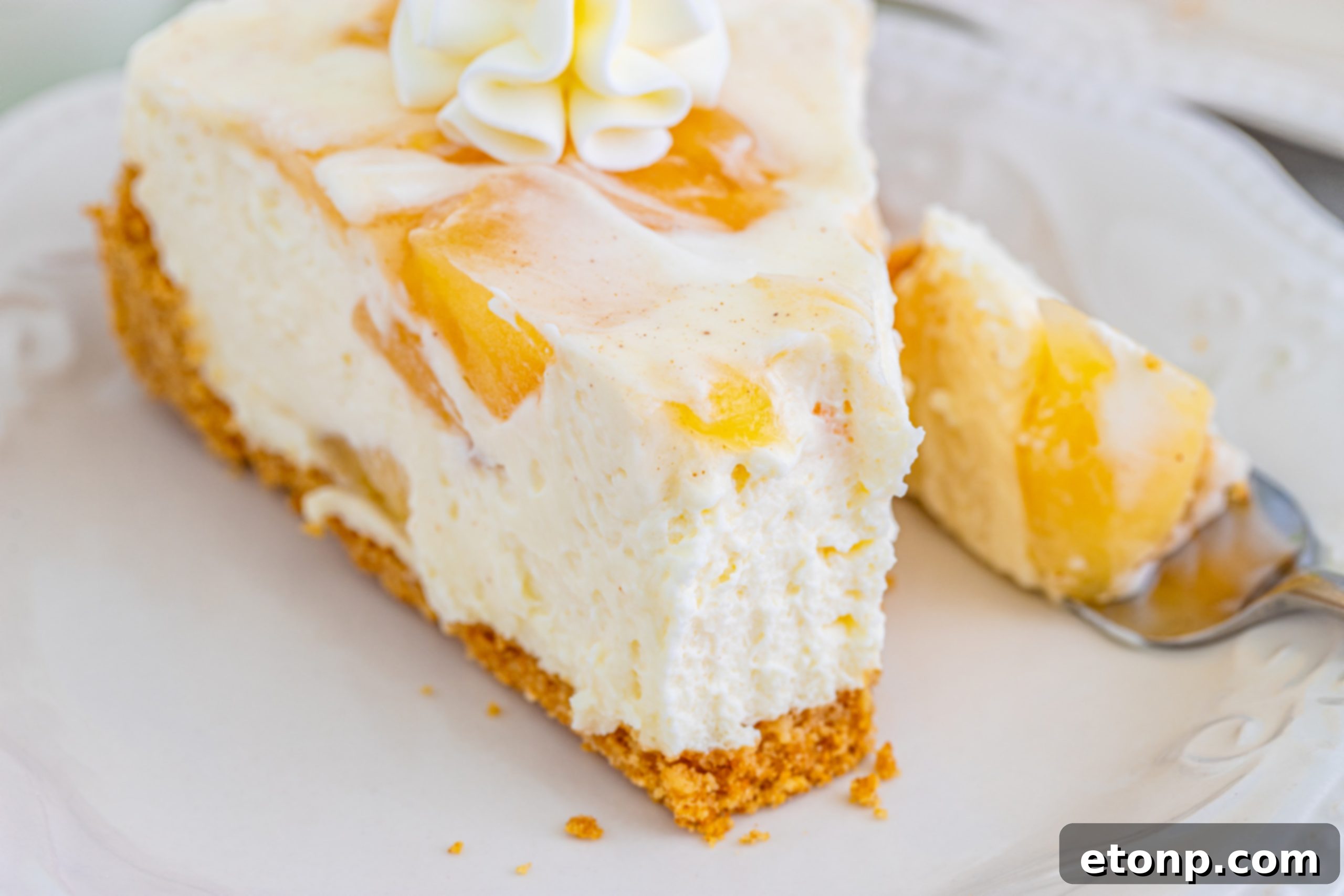 Ingredients for the cheesecake filling, including softened cream cheese, granulated sugar, and vanilla extract.