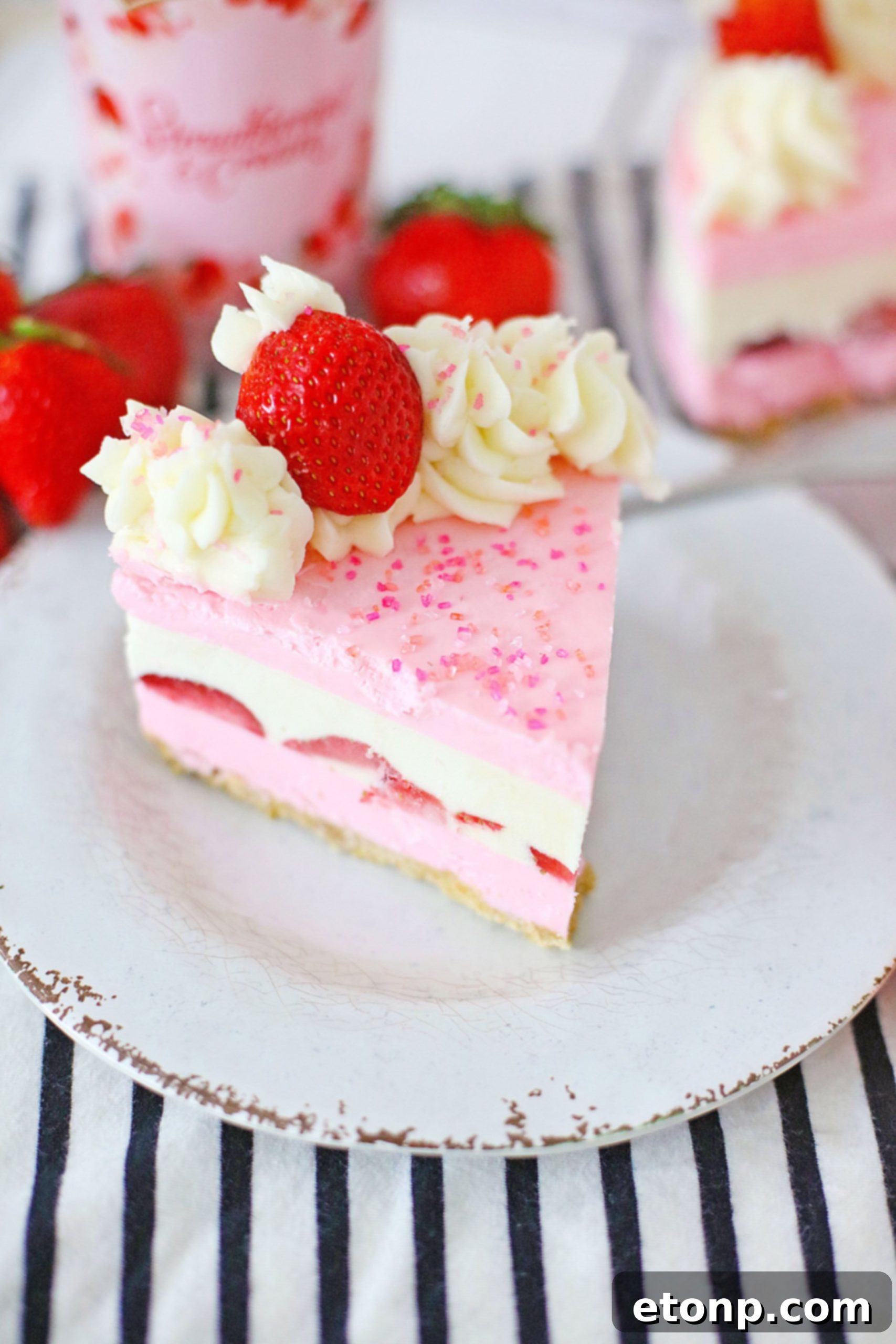 No-Bake Baileys Strawberry Cheesecake Bliss 5 Ingredients for Baileys Strawberries & Cream Cheesecake including Baileys bottle