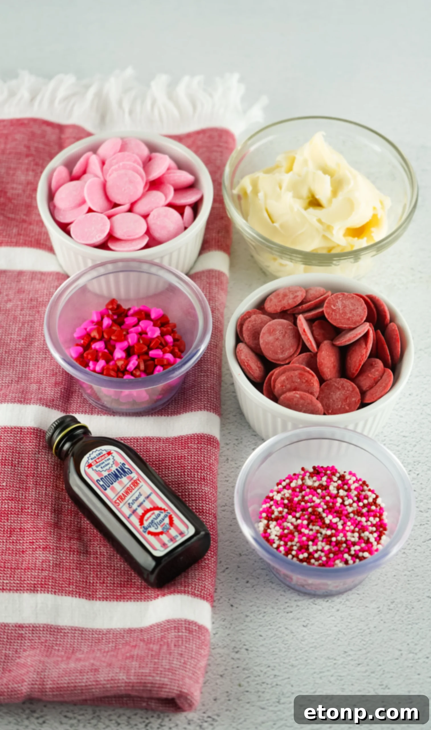 Close-up of pink and red strawberry fudge