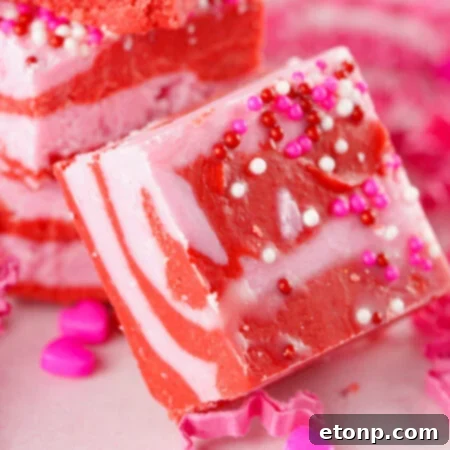 Valentines Day Strawberry Fudge