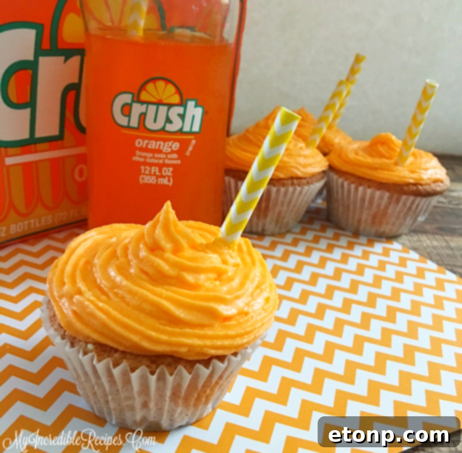 A celebratory display of Orange Creamsicle Cupcakes, perfect for any party or festive gathering