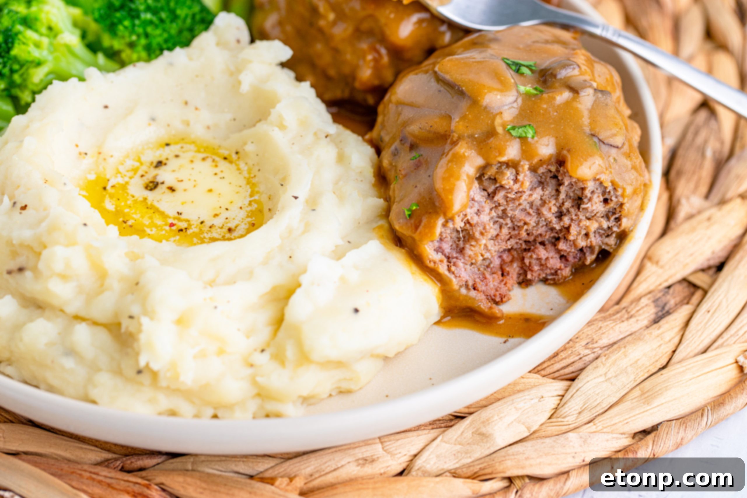 Ingredients for Salisbury Steak gravy, including beef stock
